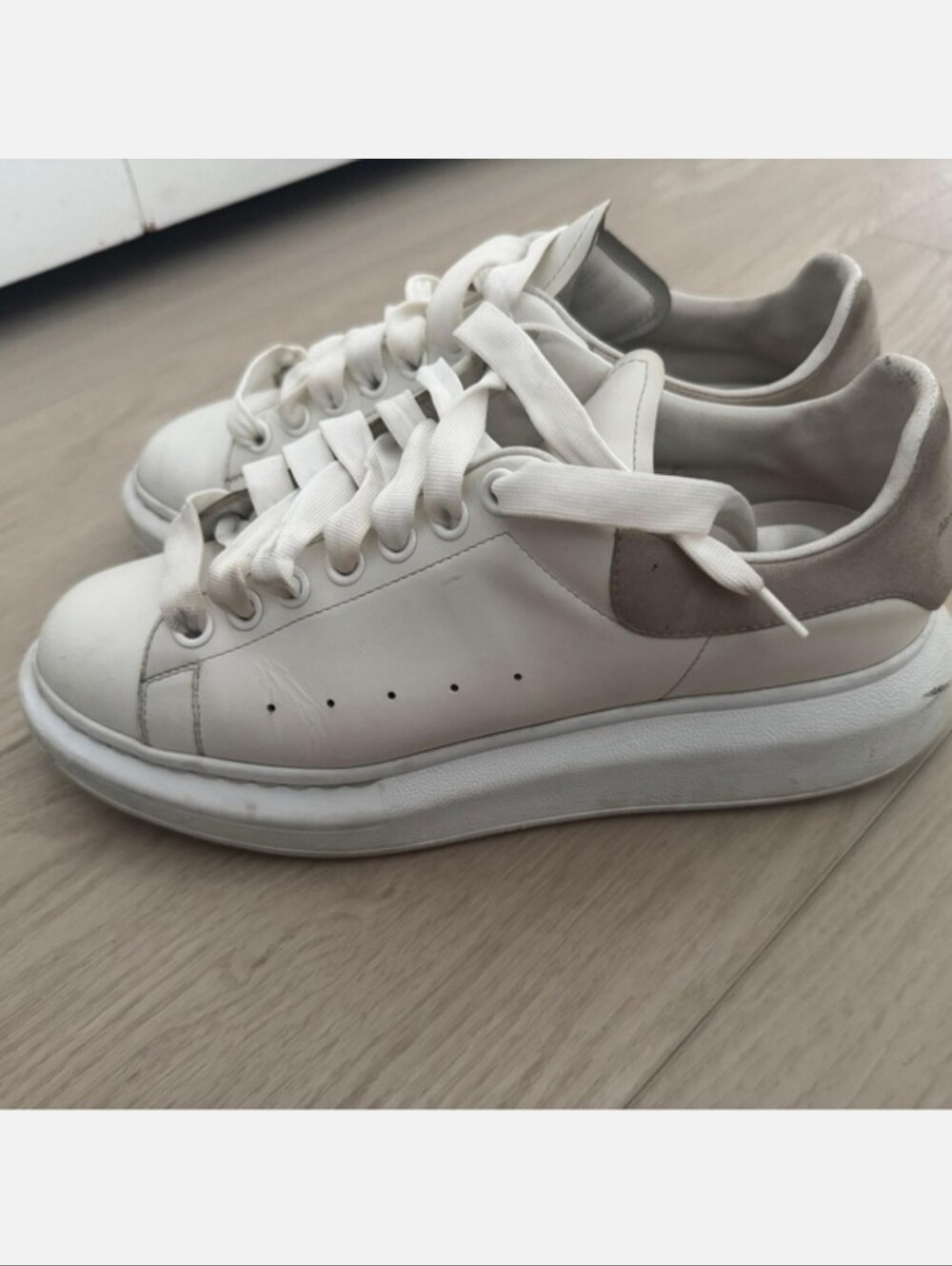 Alexander McQueen Authentic White and Gray Sneakers